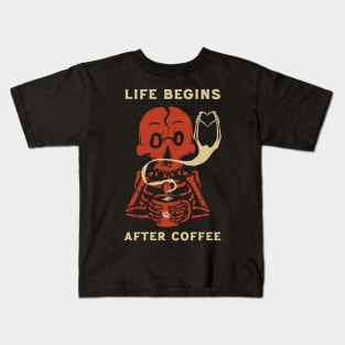 Life Begins After Coffee Kids T-Shirt